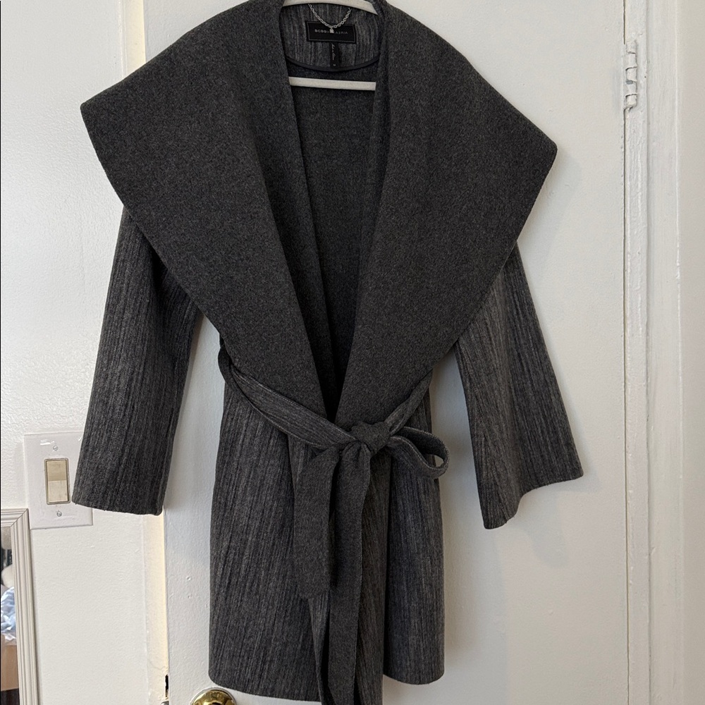 BCBGMaxAzria Women's Charcoal Coat